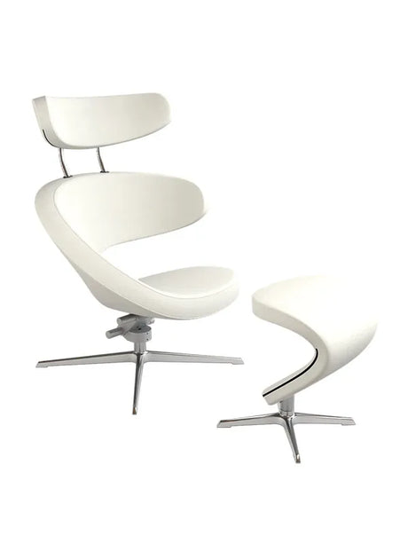 Peel™ lænestol, højre fra Variér - Hallingdal / Cream white HAL100 / Inklusiv skammel - Jacobsen Plus