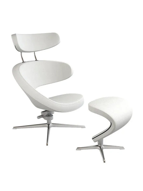 Peel™ lænestol, højre fra Variér - Hallingdal / Light beige HAL103 / Inklusiv skammel - Jacobsen Plus