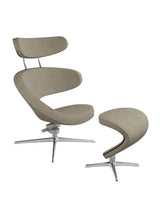 Peel™ lænestol, højre fra Variér - Hallingdal / Mixed brown HAL270 / Inklusiv skammel - Jacobsen Plus