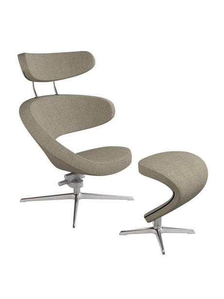 Peel™ lænestol, højre fra Variér - Hallingdal / Mixed brown HAL270 / Inklusiv skammel - Jacobsen Plus
