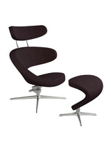 Peel™ lænestol, højre fra Variér - Hallingdal / Darker brown HAL376 / Inklusiv skammel - Jacobsen Plus