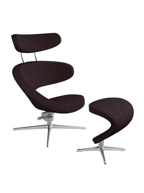 Peel™ lænestol, højre fra Variér - Hallingdal / Darker brown HAL376 / Inklusiv skammel - Jacobsen Plus