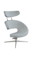 Peel™ Lænestol, venstre fra Variér - Hallingdal / Medium grey HAL130 / Eksklusiv skammel - Jacobsen Plus
