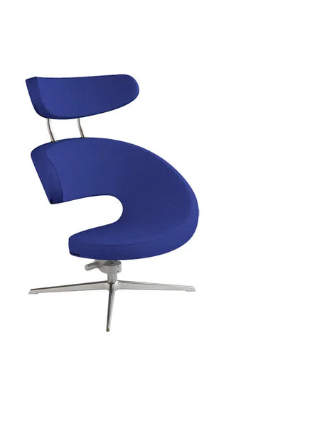 Peel™ Lænestol, venstre fra Variér - Hallingdal / Soft light blue HAL723 / Eksklusiv skammel - Jacobsen Plus