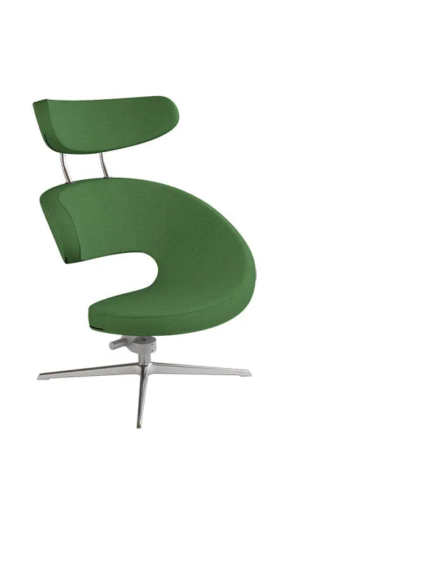 Peel™ Lænestol, venstre fra Variér - Hallingdal / Green HAL944 / Eksklusiv skammel - Jacobsen Plus