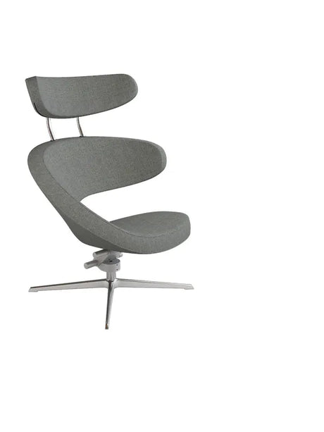 Peel™ lænestol, højre fra Variér - Hallingdal / Black white HAL126 / Eksklusiv skammel - Jacobsen Plus