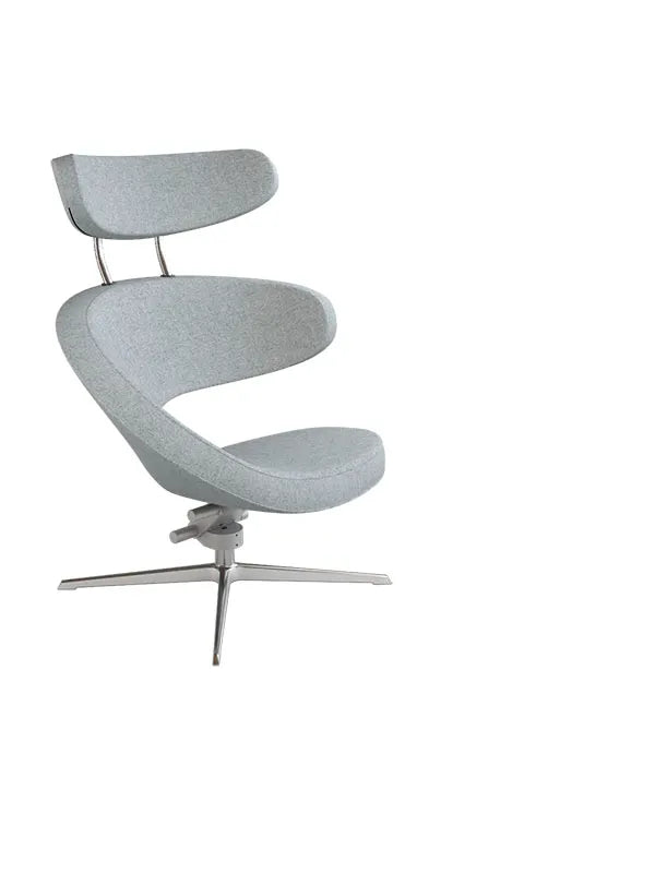 Peel™ lænestol, højre fra Variér - Hallingdal / Medium grey HAL130 / Eksklusiv skammel - Jacobsen Plus