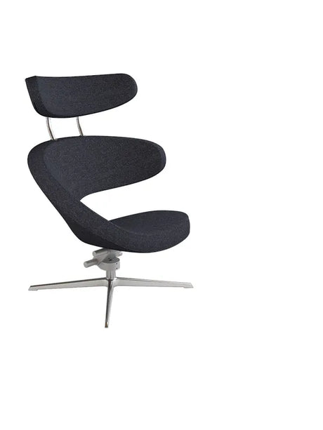 Peel™ lænestol, højre fra Variér - Hallingdal / Mixed black HAL180 / Eksklusiv skammel - Jacobsen Plus