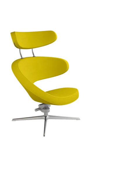 Peel™ lænestol, højre fra Variér - Hallingdal / Mustard yellow HAL457 / Eksklusiv skammel - Jacobsen Plus
