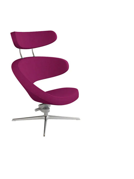 Peel™ lænestol, højre fra Variér - Hallingdal / Dark fuchia HAL573 / Eksklusiv skammel - Jacobsen Plus