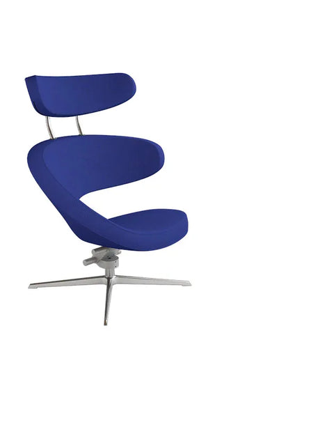Peel™ lænestol, højre fra Variér - Hallingdal / Dark blue HAL773 / Eksklusiv skammel - Jacobsen Plus