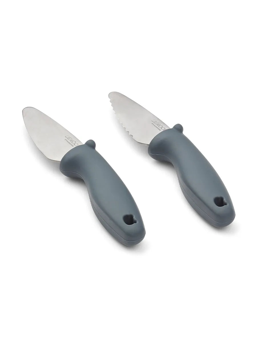 Perry Cutting Knife Set, Whale Blue fra Liewood