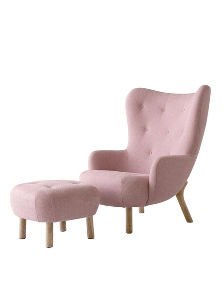 Petra VB3 lænestol inkl. Skammel,  Ecriture 0640 fra &Tradition - 2 - Jacobsen Plus