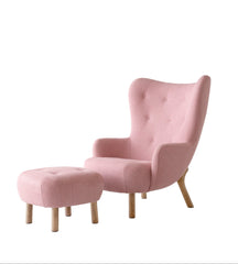 Petra VB3 lænestol inkl. Skammel,  Ecriture 0640 fra &Tradition