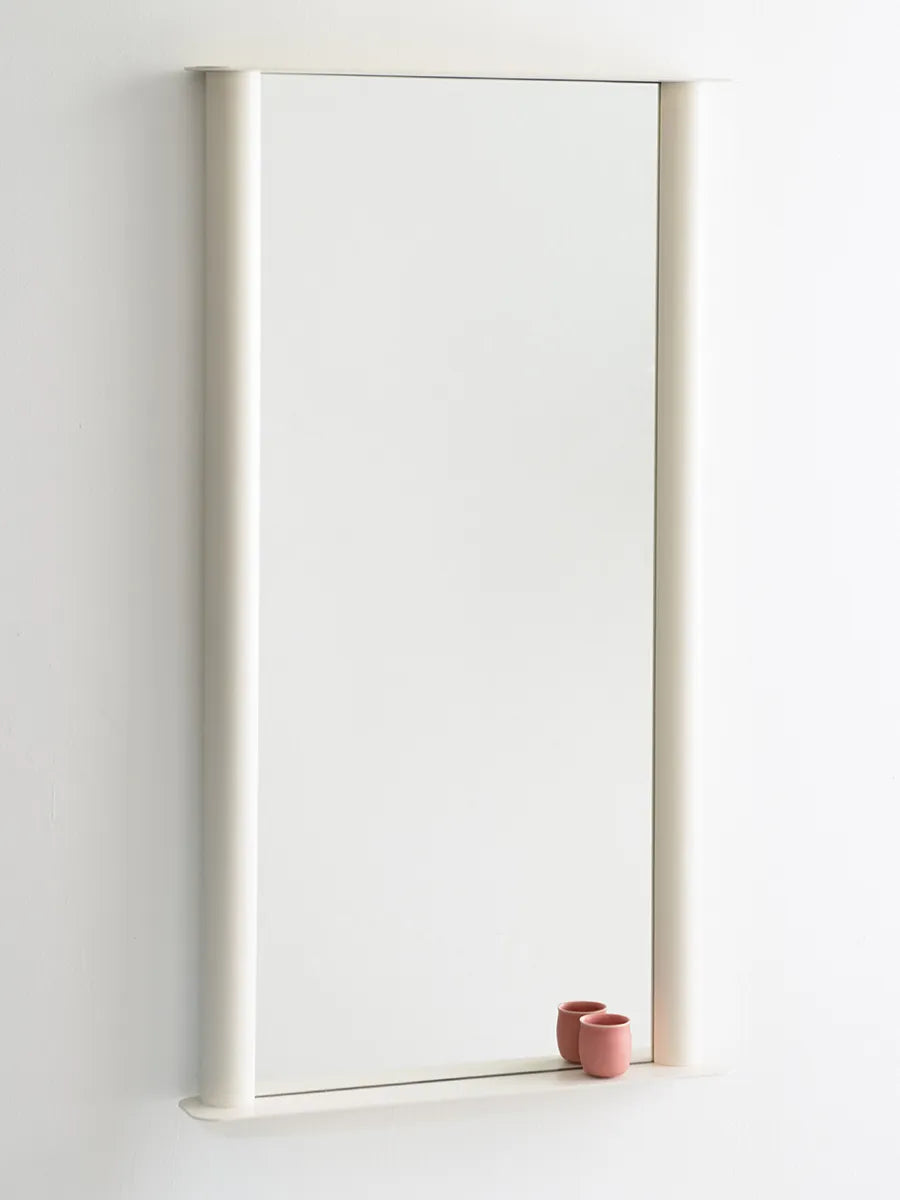 Pipeline Mirror, large fra raawii - Pearl White - Jacobsen Plus