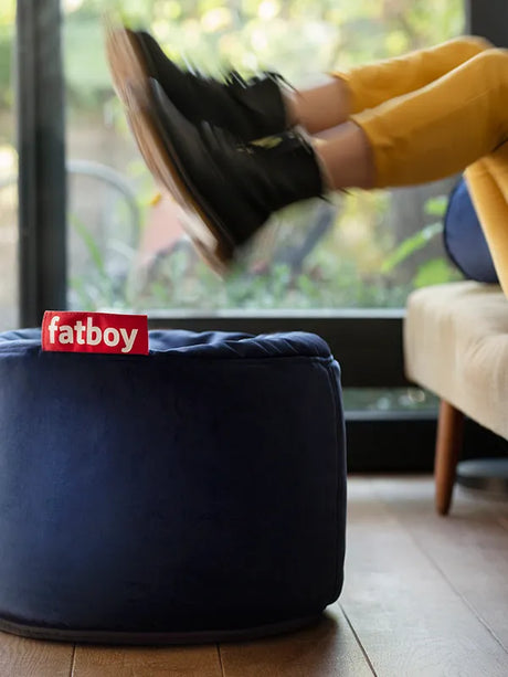 Point velvet Recycled skammel fra Fatboy - Petrol - Jacobsen Plus