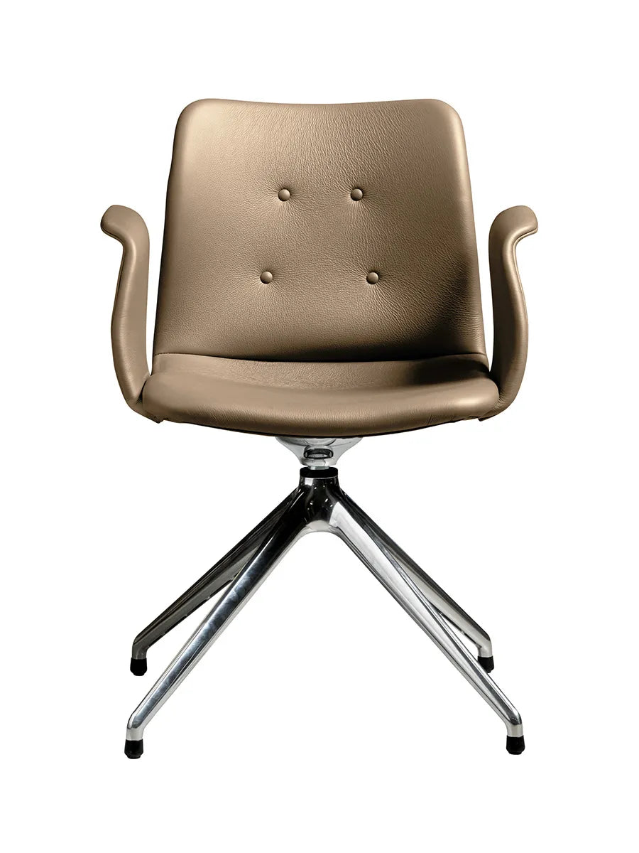 Primum Chair 4 Star Fixed fra Bent Hansen - Zenso 228 / Poleret aluminium - Jacobsen Plus