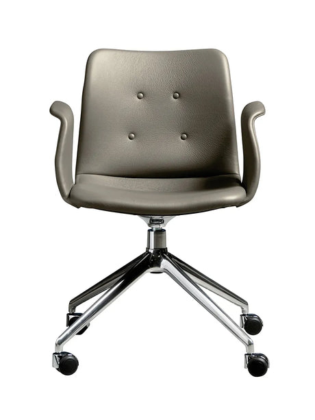 Primum Chair 4 Star Swivel m. Hjul fra Bent Hansen - Zenso 214 / Poleret aluminium - Jacobsen Plus