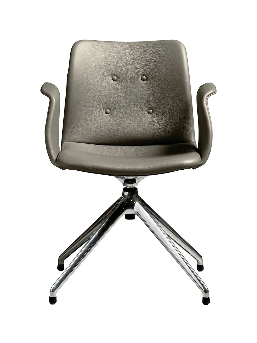 Primum Chair 4 Star Return Swivel fra Bent Hansen - Zenso 214 / Poleret aluminium - Jacobsen Plus