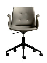 Primum Chair 5 Star Swivel m. Hjul fra Bent Hansen - Zenso 214 / Sort pulverlakeret aluminium - Jacobsen Plus
