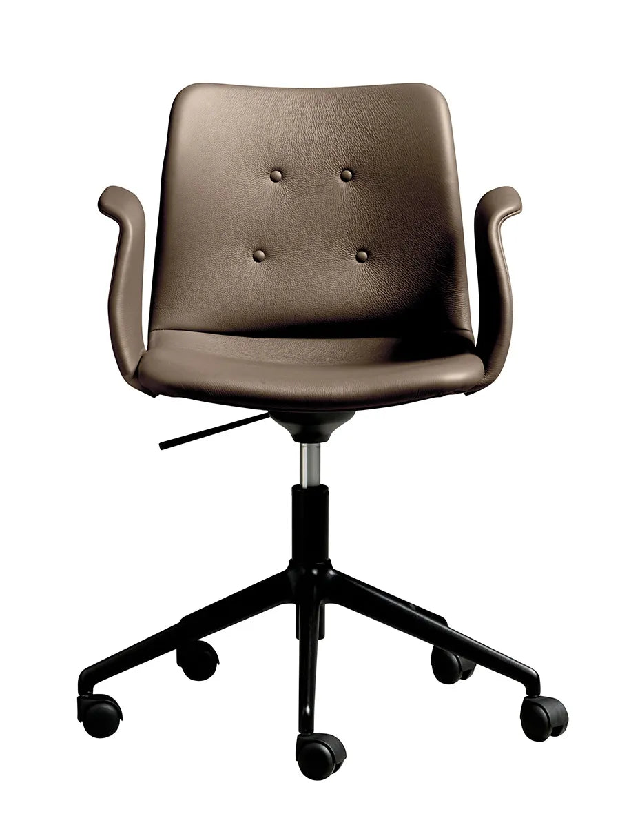 Primum Chair 5 Star Swivel m. Hjul fra Bent Hansen - Zenso 292 / Sort pulverlakeret aluminium - Jacobsen Plus