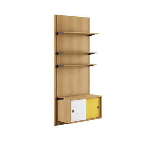 Panelsystem 1A af Finn Juhl - Eg olie - hvid/gul - Jacobsen Plus