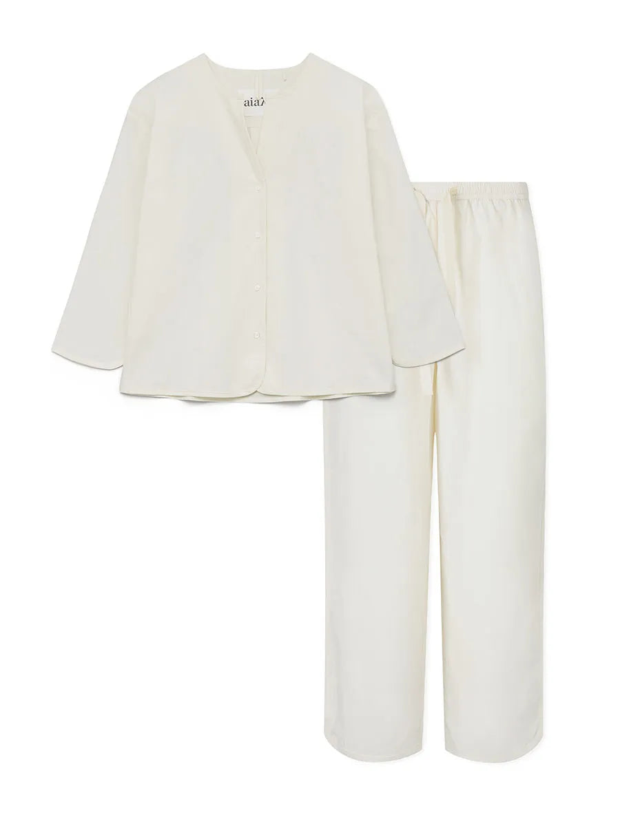 Pyjamas Poplin, pure ecru fra Aiayu - 1 - Jacobsen Plus