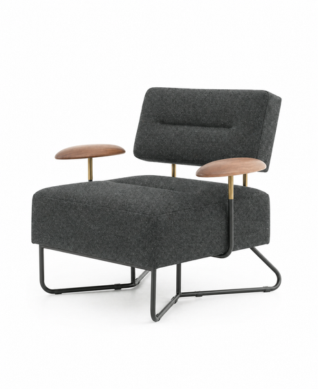 QT loungestol, valnød, Melange Nap 191 HR fra Stellar Works - 1 - Jacobsen Plus