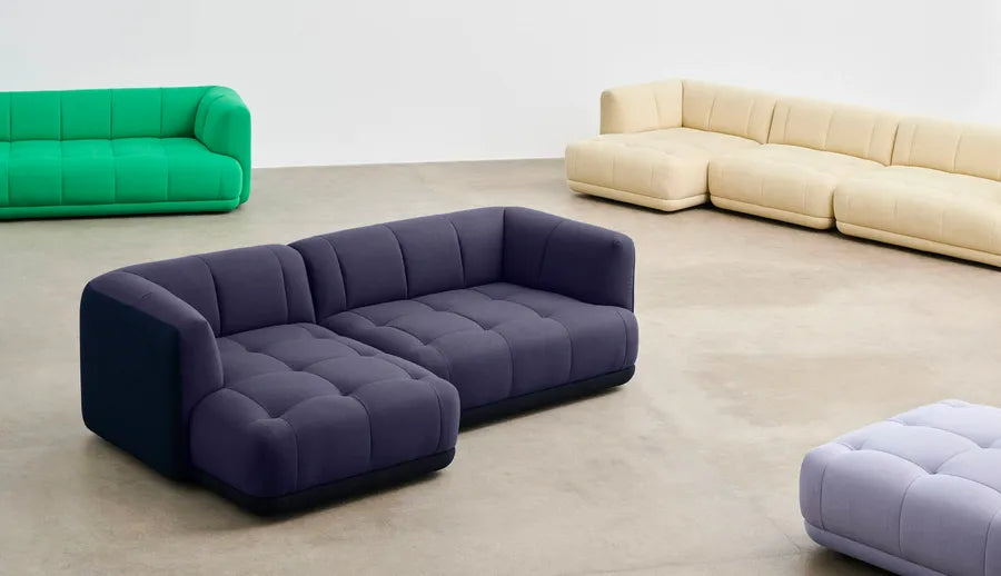 Quilton 2,5 pers. Sofa, kombination 19, venstre fra Hay
