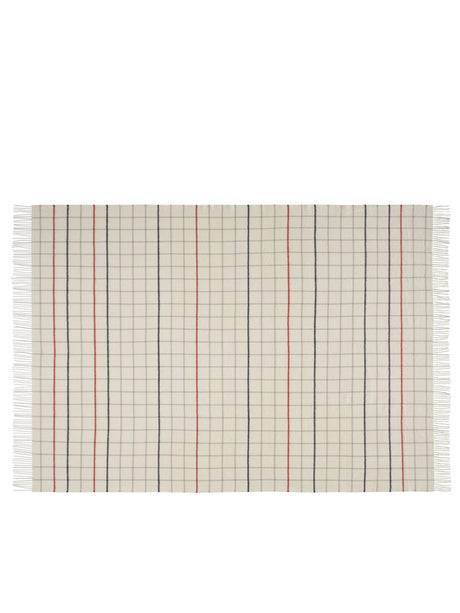 Quito Plaid, white sailor red fra Silkeborg Uldspinderi - 3 - Jacobsen Plus