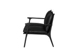 Rén Lounge sofa 2. pers sortmalet eg, sort læder - 5 - Jacobsen Plus