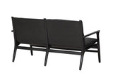 Rén Lounge sofa 2. pers sortmalet eg, sort læder - 7 - Jacobsen Plus