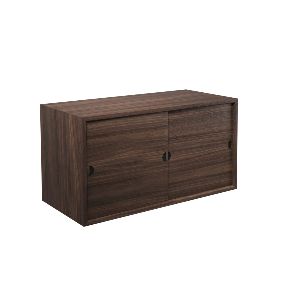 Royal System Modul m. Skydedøre/hylde fra DK3 - Røget eg / Olie / Inkl. ophæng til lister - Jacobsen Plus