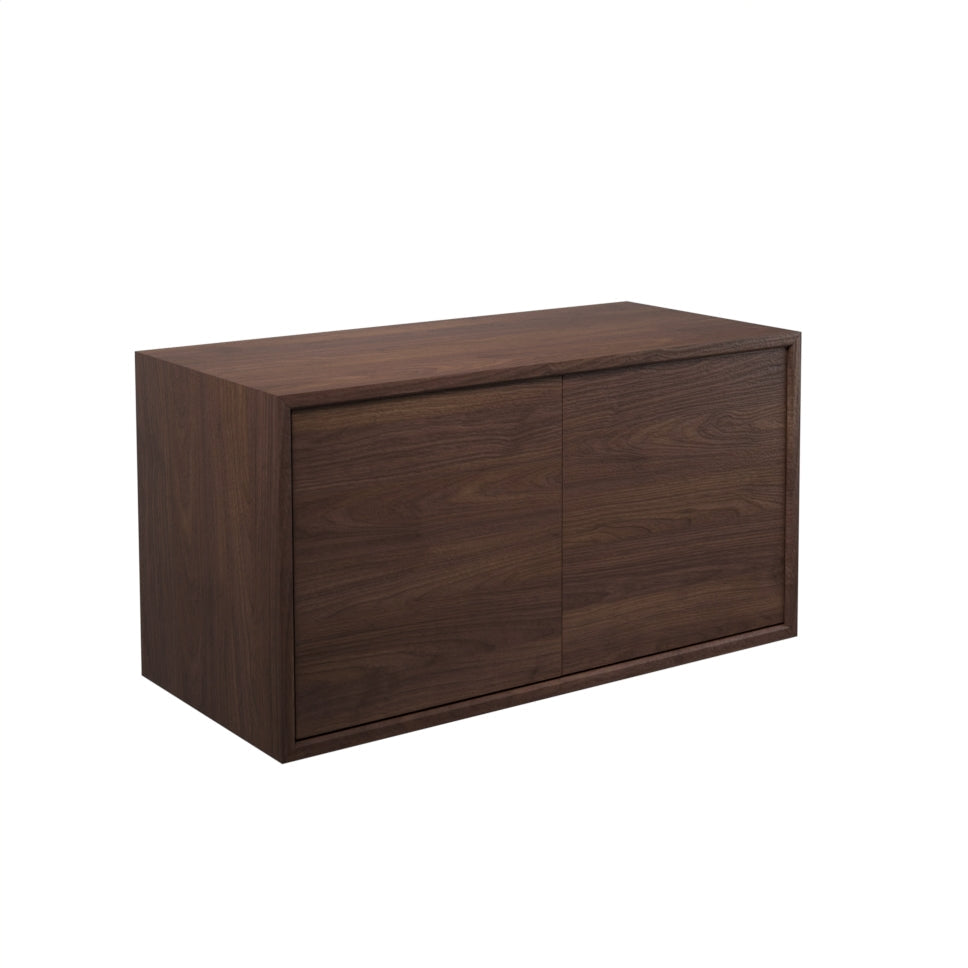 Royal System Modul m. Døre/hylde fra DK3 - Valnød / Olie / Inkl. ophæng til lister - Jacobsen Plus