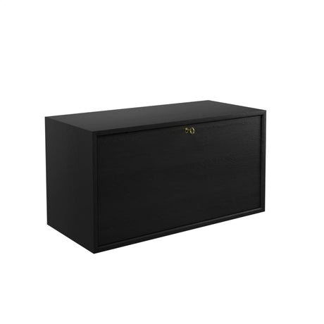 Royal System Modul m. Skrivebord/barklap fra DK3 - Eg / Sortlakeret / Inkl. ophæng til lister - Jacobsen Plus