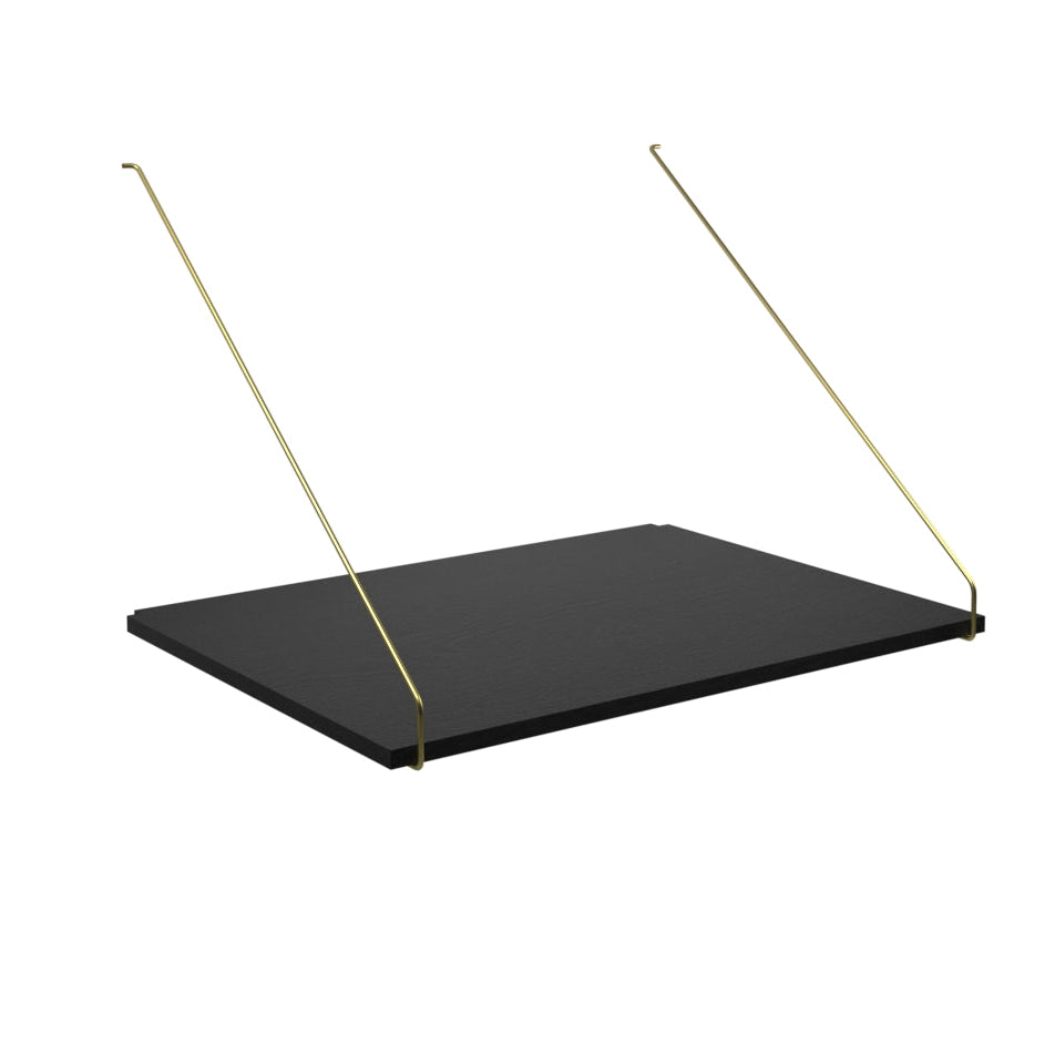 Royal System Skrivebordshylde fra DK3 - Eg / Sortlakeret / Rå messing - Jacobsen Plus