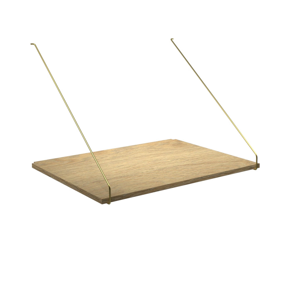 Royal System Skrivebordshylde fra DK3 - Eg / Olie / Rå messing - Jacobsen Plus