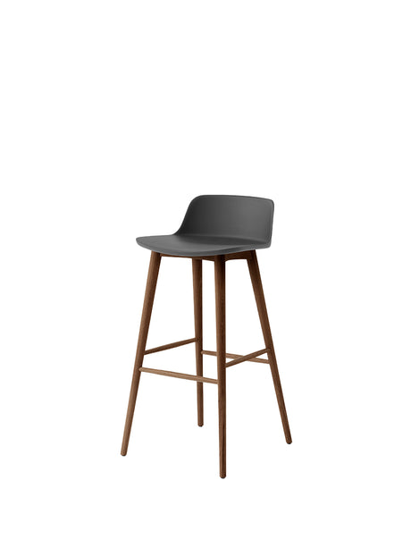 Rely HW123 bar stool, walnut fra &Tradition - Stone Grey - Jacobsen Plus