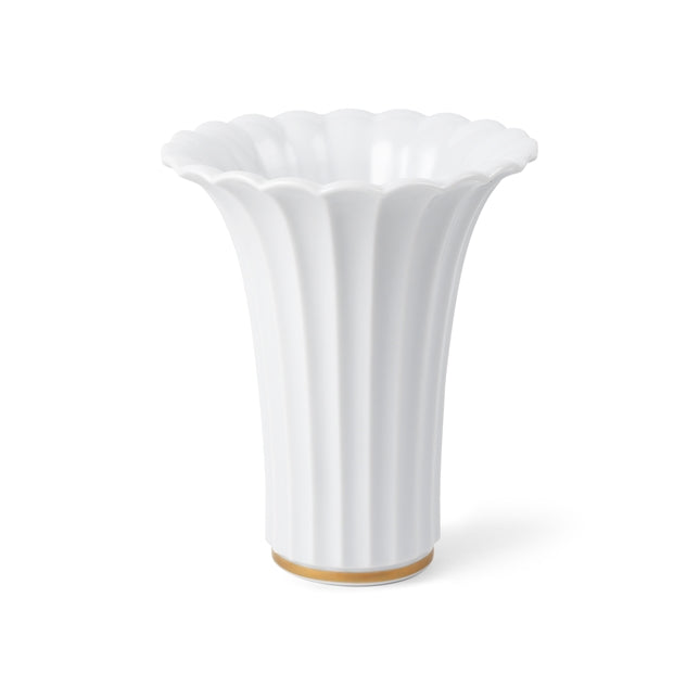 Hvid vase med guldkant, 23 cm fra Royal Copenhagen - 1 - Jacobsen Plus