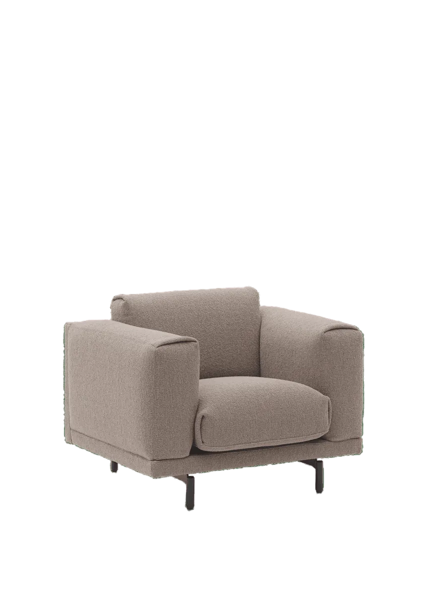 Muuto - Rest Loungestol - Hearth 6 - Sort metal stel - Jacobsen Plus