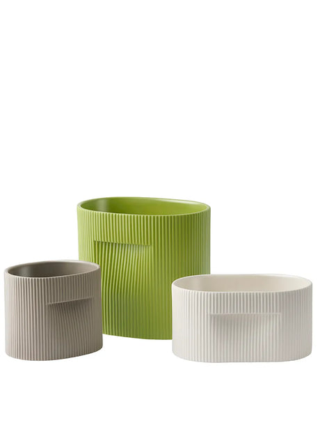 Ridge Planter, off white fra Muuto - H 13 cm - Jacobsen Plus