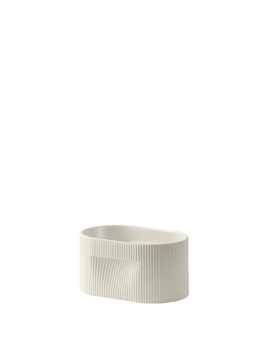 Ridge Planter, off white fra Muuto - H 13 cm - Jacobsen Plus