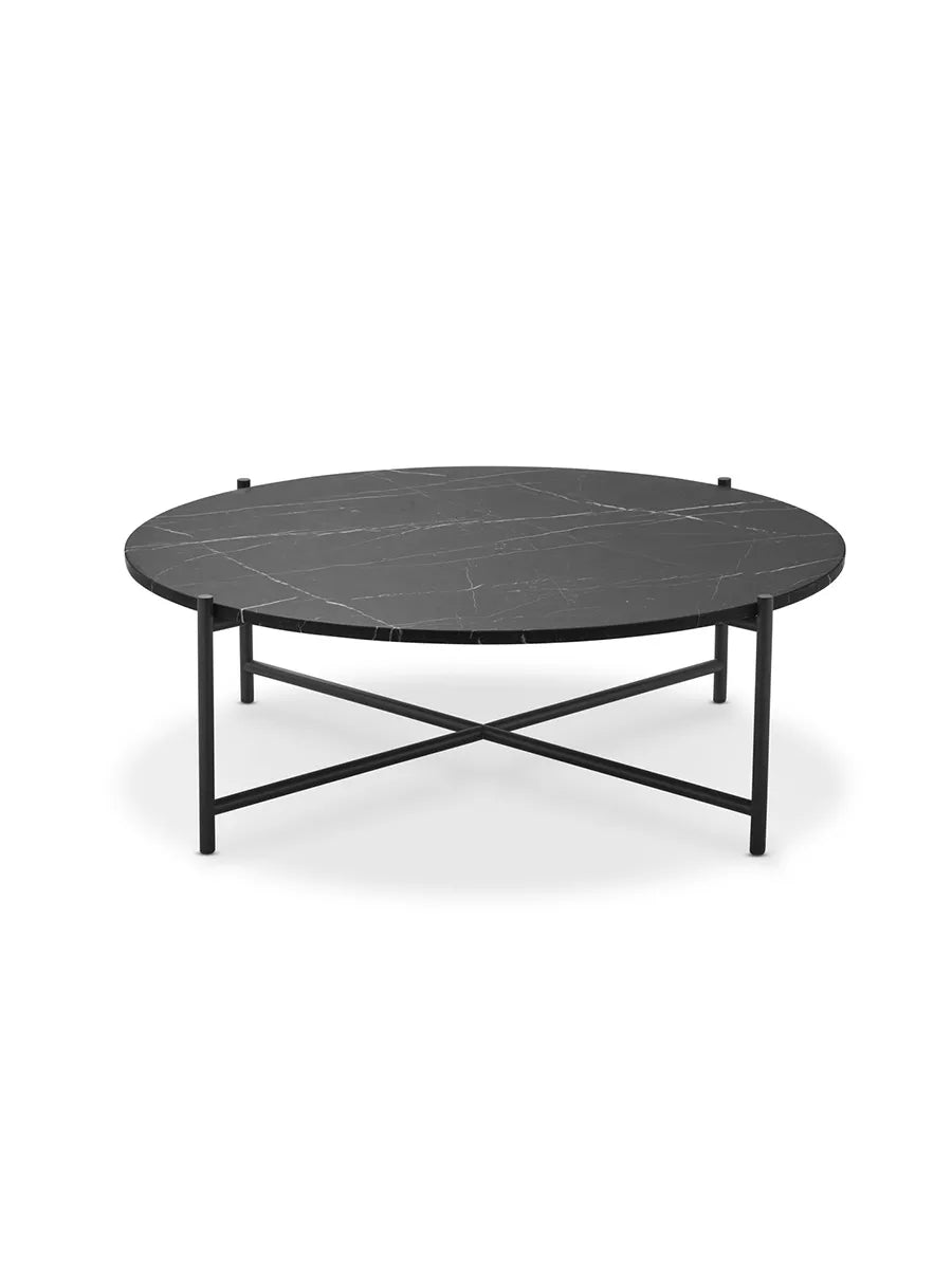 Round Coffee Table 90, sort marmor fra HANDVÄRK - 1 - Jacobsen Plus