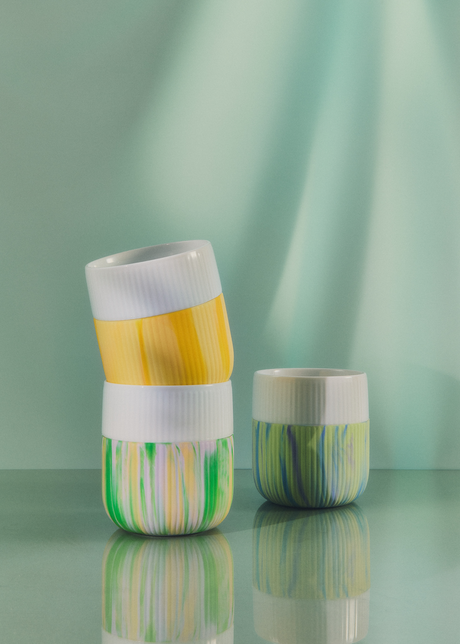 Royal Copenhagen Riflet Contrast Marble krus, limeburst, 35 cl - 2 - Jacobsen Plus