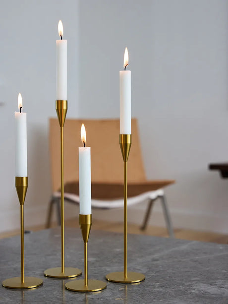 Jupiter Lysestage, messing fra Piet Hein - Table - H: 30 cm - Jacobsen Plus