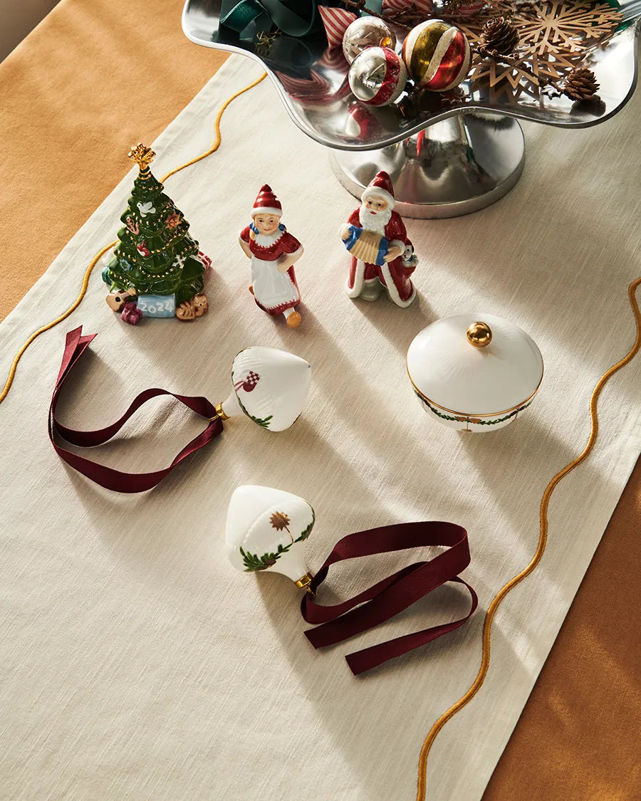 Royal Copenhagen Stjerne Riflet Jul, Ornament sæt