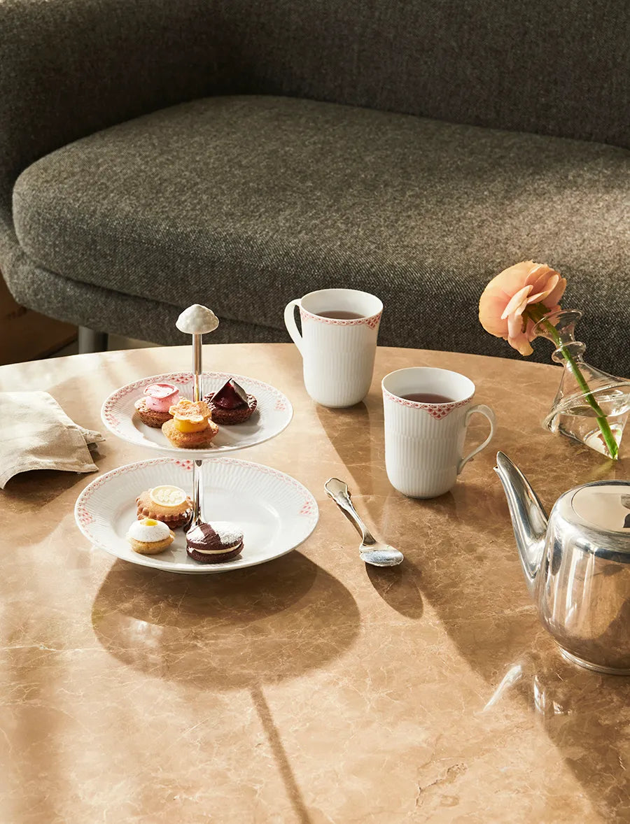 Royal Copenhagen Koral Riflet Blonde, 2-pak krus 36 cl