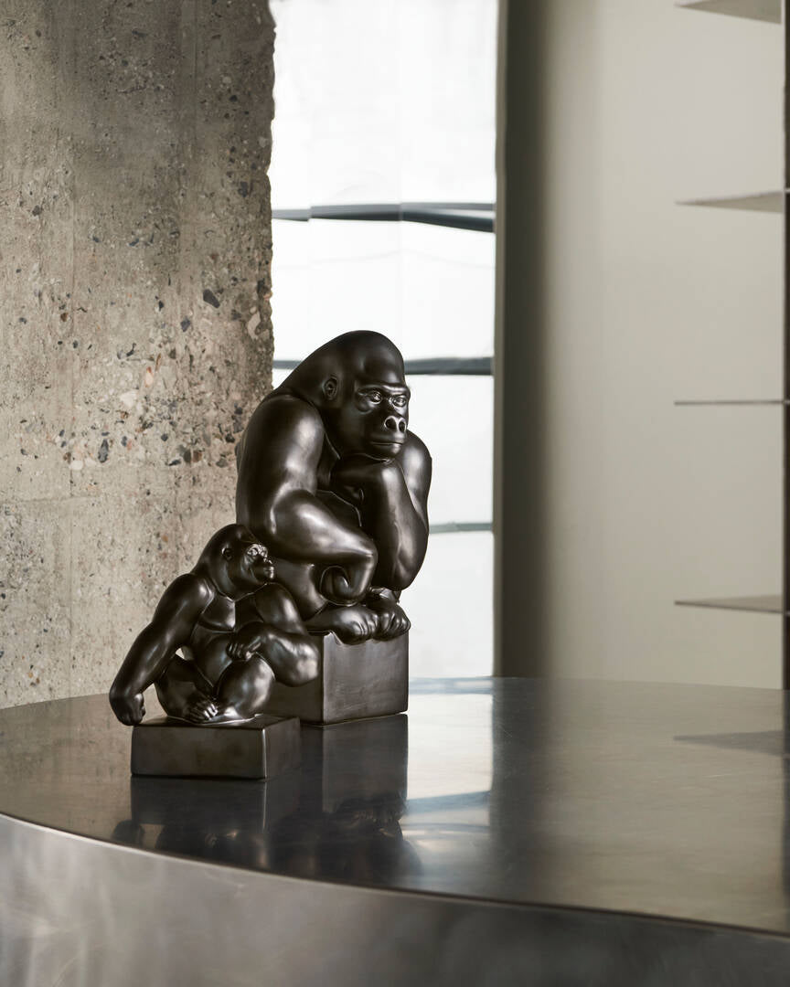 Gorilla figur grafit 20,5 cm fra Royal Copenhagen - 4 - Jacobsen Plus