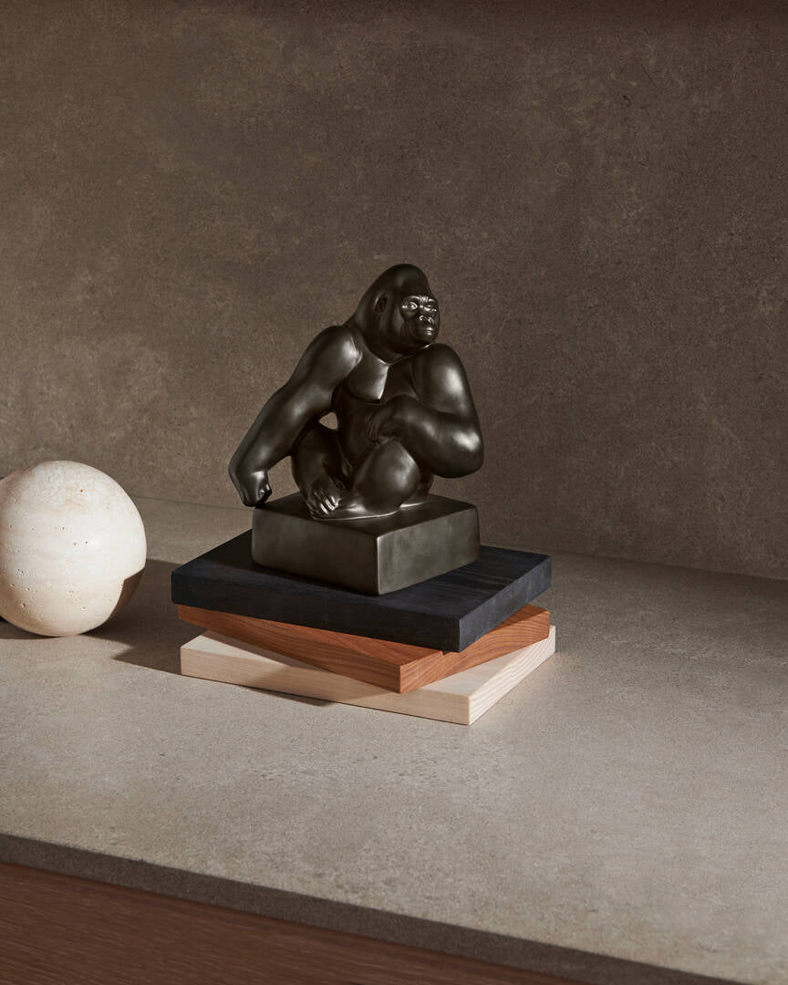 Gorilla figur grafit 20,5 cm fra Royal Copenhagen