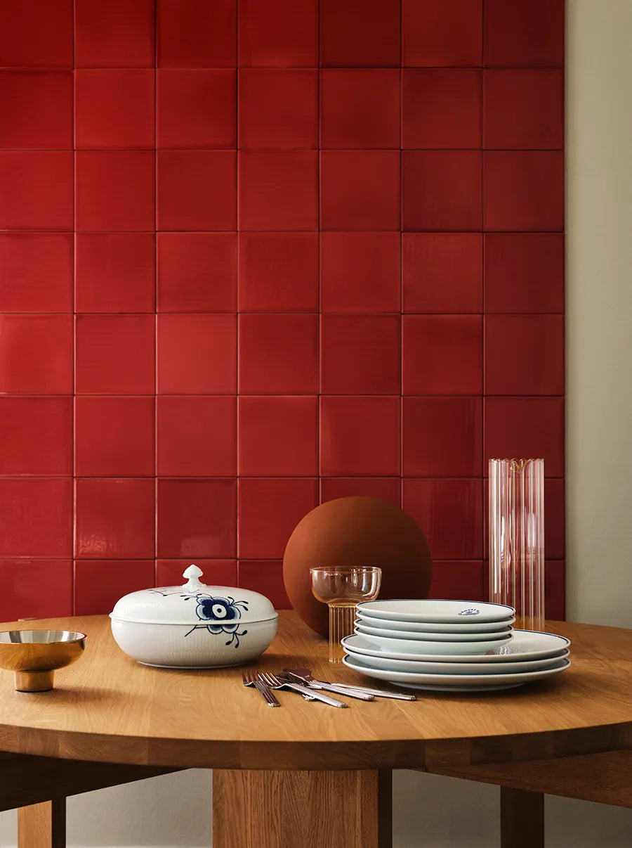 Royal Copenhagen Blå Mega Riflet, skål m. låg 130 cl